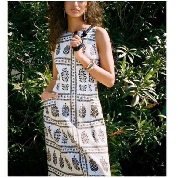 Anthropology Woodblock MIDI Dress Size 2 - Picture 15 of 15